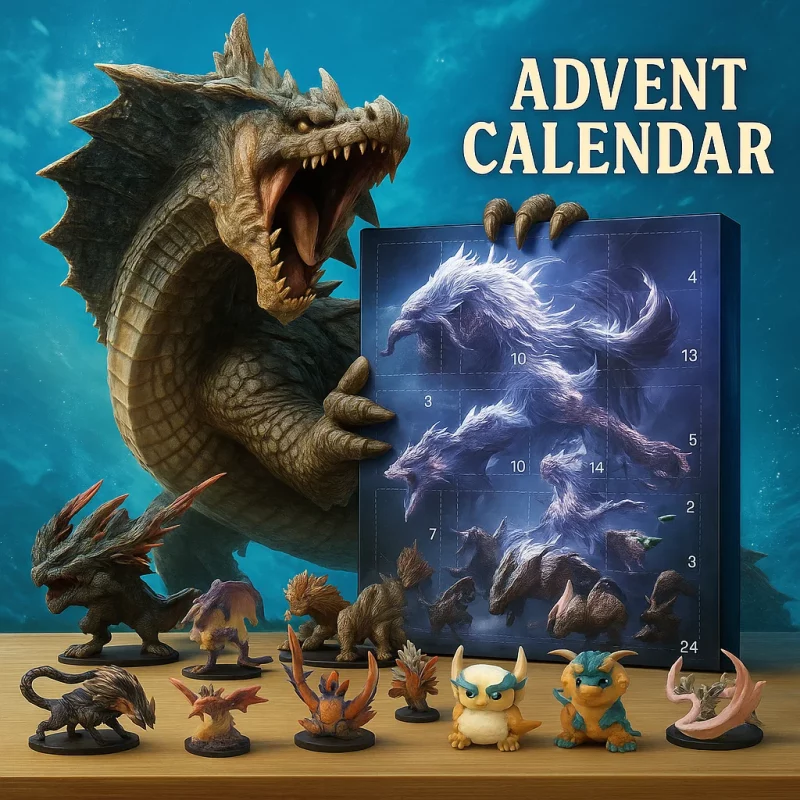 Miniature monster figure from Day 1 of the 2025 Monster Hunter Advent Calendar
