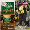 The 2025 NCAA Football Advent Calendar box with cartoon mascots in holiday attire and a college mascot in action on the right.