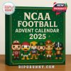 NCAA Football Advent Calendar 2025 front view with six main mascot characters in bright cartoon style.