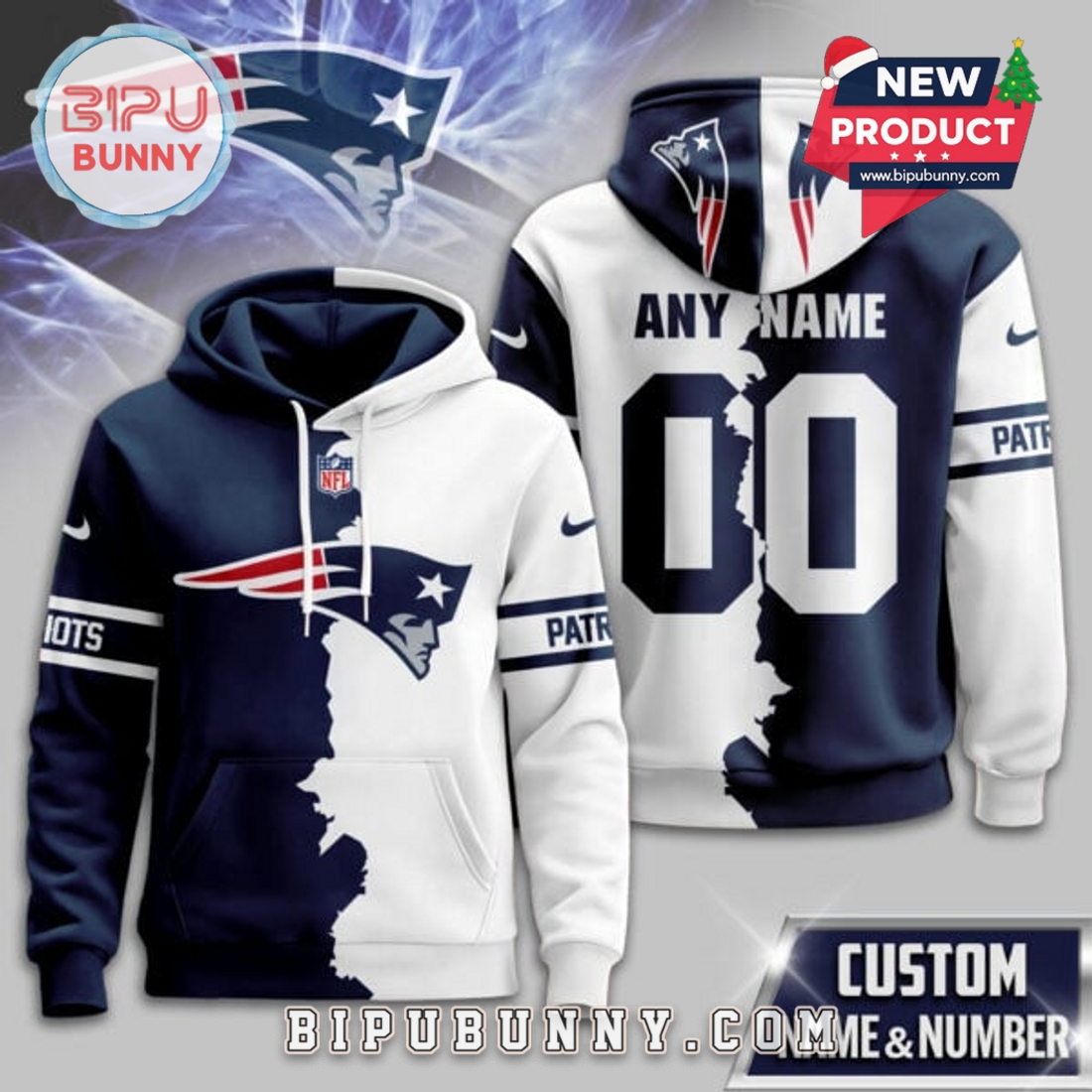 New England Patriots 2025 Victory Split Hoodie New England Patriots 2025 Victory Split Hoodie