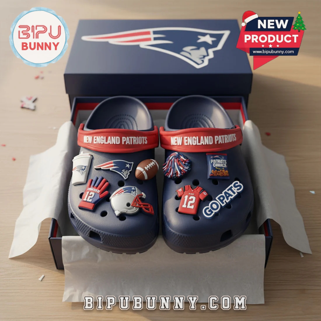 New England Patriots Football Crocs Clogs New England Patriots Football Crocs Clogs
