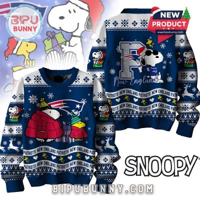 New England Patriots NFL Peanuts Snoopy Ugly Sweater 2025