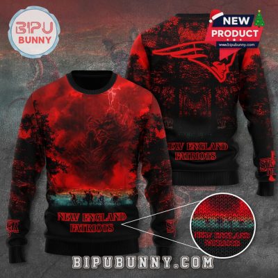 New England Patriots x Stranger Things Ugly Sweater 2025