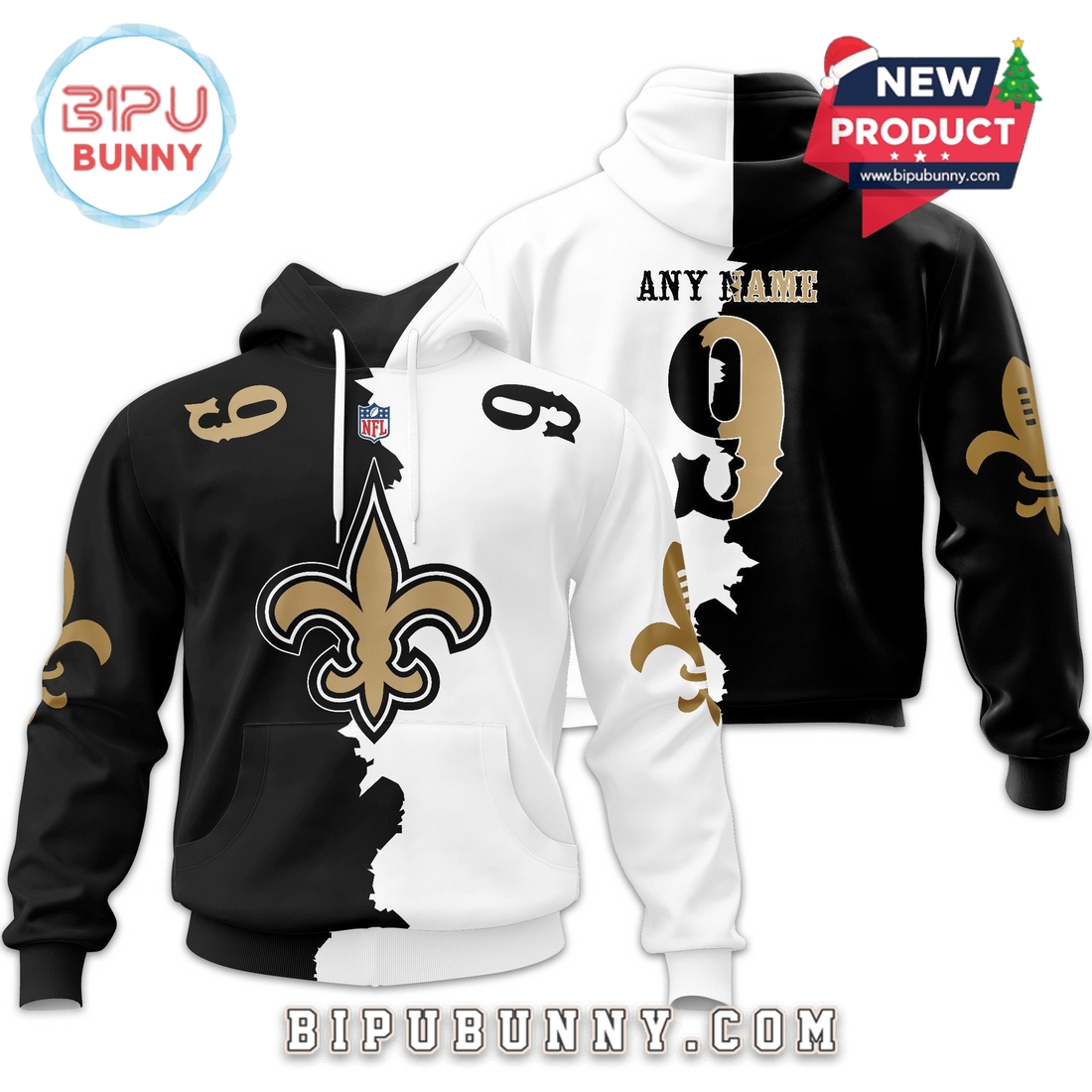 New Orleans Saints 2025 NFL Home Mix Away Hoodie New Orleans Saints 2025 NFL Home Mix Away Hoodie