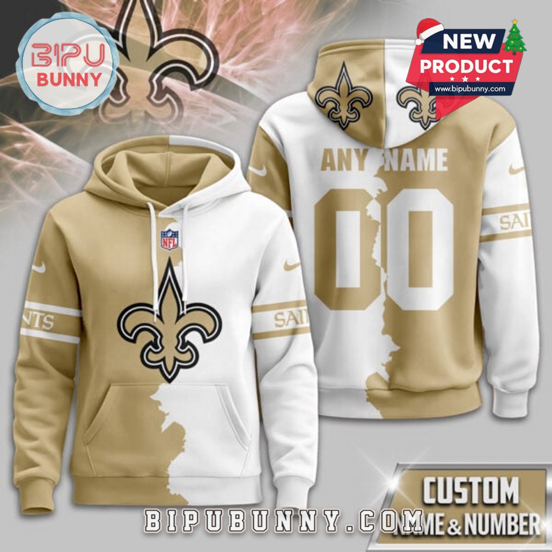 New Orleans Saints 2025 Victory Split Hoodie New Orleans Saints 2025 Victory Split Hoodie