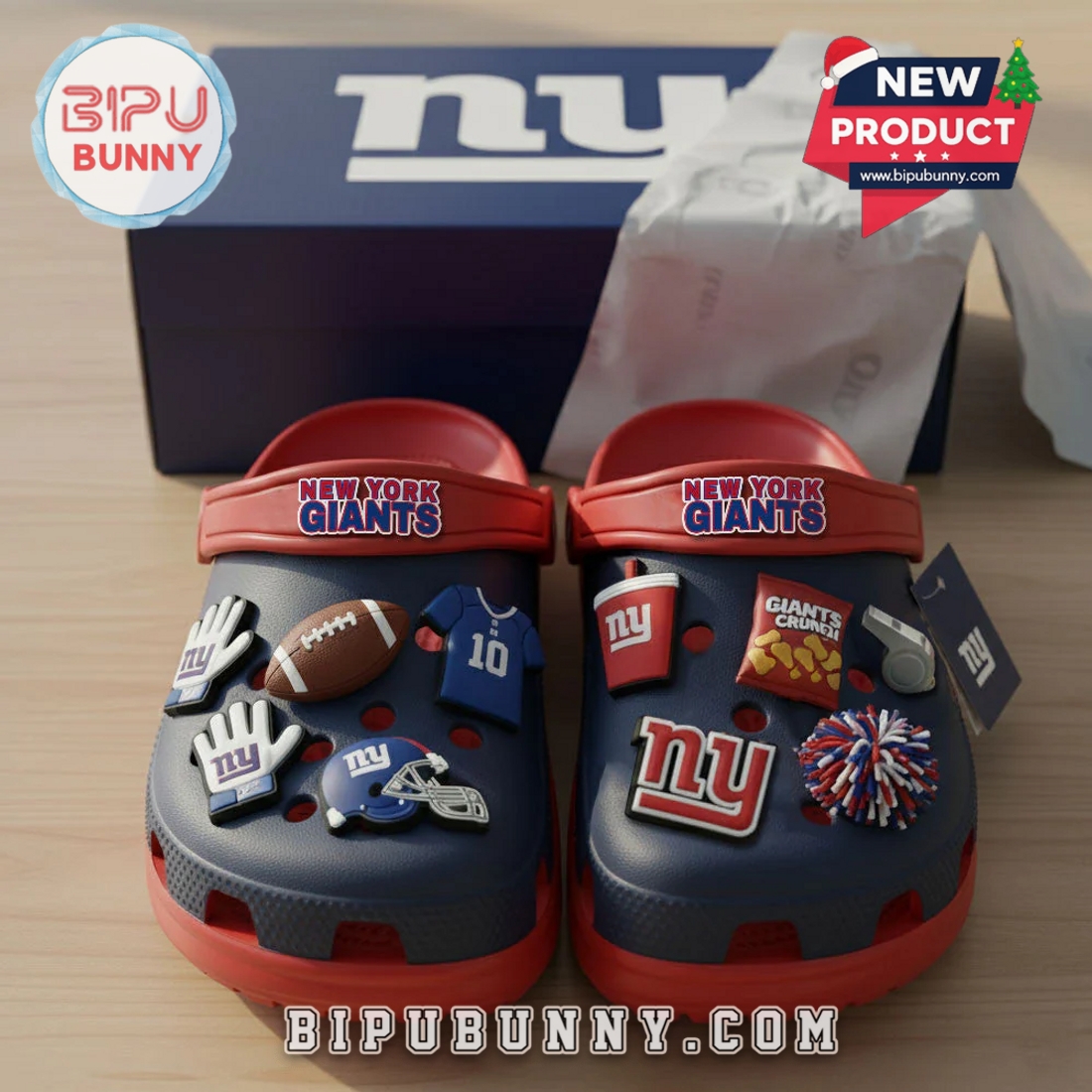 New York Giants Football Crocs Clogs New York Giants Football Crocs Clogs