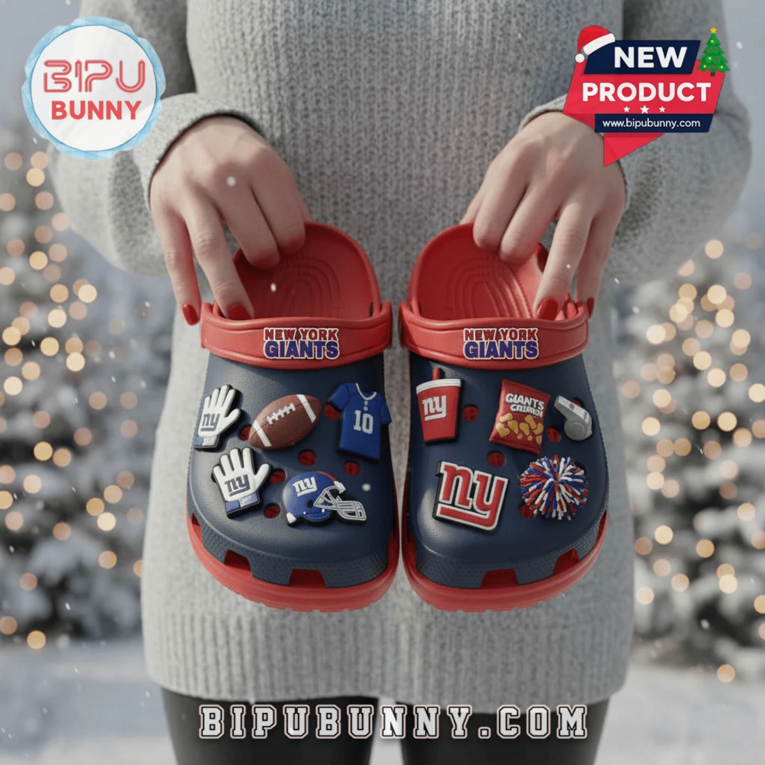 New York Giants Football Crocs Clogs New York Giants Football Crocs Clogs