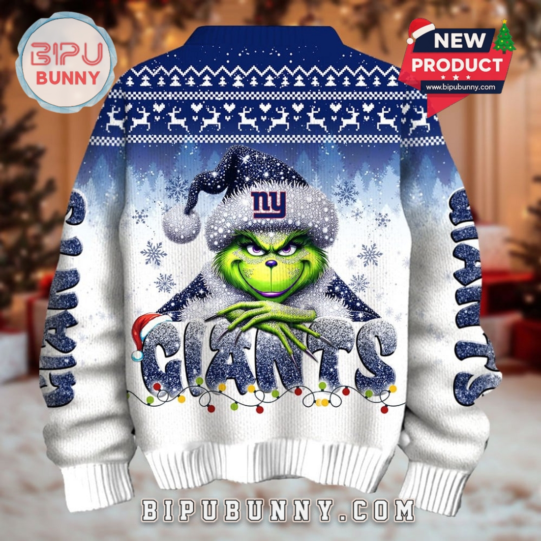New York Giants Grinch Ugly Christmas Sweater 2025 New York Giants Grinch Ugly Christmas Sweater 2025