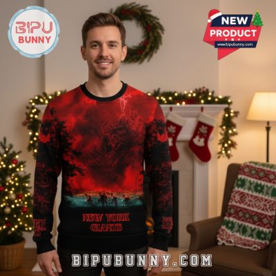 New York Giants x Stranger Things Ugly Sweater 2025