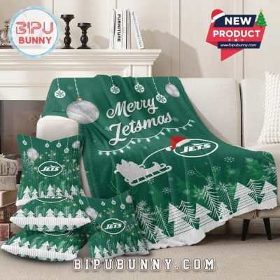 New York Jets 2025 Christmas Fleece Blanket New York Jets 2025 Christmas Fleece Blanket