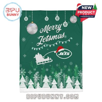 New York Jets 2025 Christmas Fleece Blanket