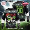 Packers-themed Grinch sweater with Drink Up front and personalized back!