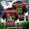 49ers Christmas sweater with Grinch Drink Up front and custom team back!
