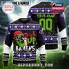 Ravens ugly Christmas sweater with Drink Up front and bright green name and number on back!