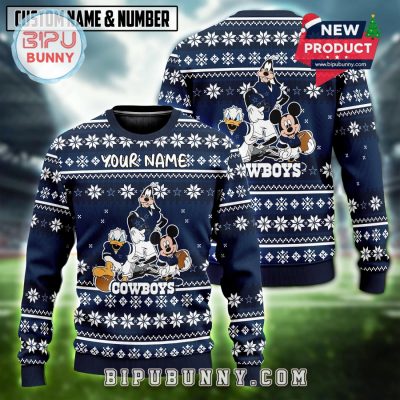 NFL x Disney Donald Duck Mickey Mouse Goofy Ugly Christmas Sweater 2025