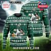 New York Jets holiday sweater with Disney players and snowflake graphics!