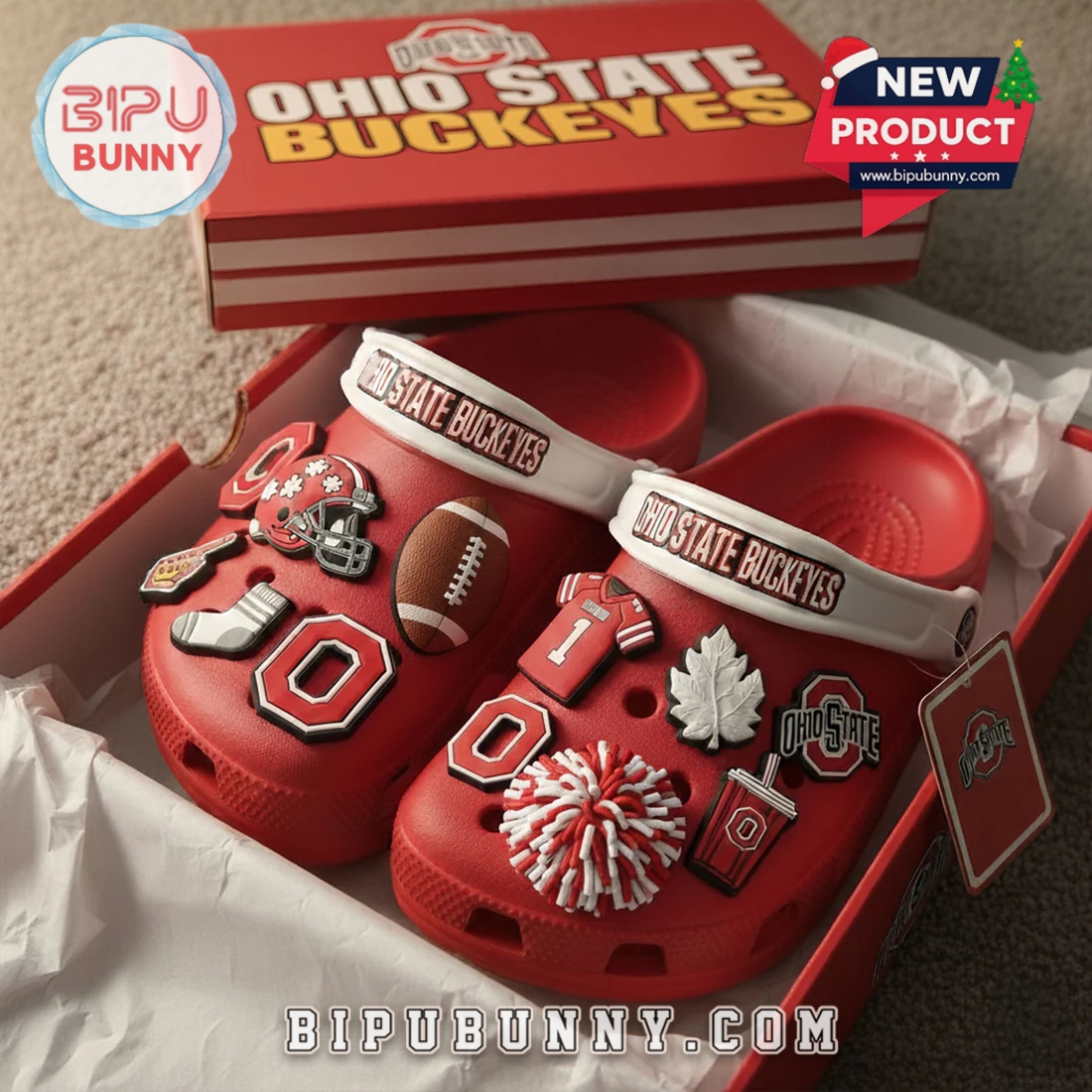 Ohio State Buckeyes Football Crocs Clogs Ohio State Buckeyes Football Crocs Clogs