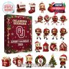 Detailed ornament set from the Oklahoma Sooners holiday calendar, each designed in team colors and festive shapes like lanterns, trees, and wreaths!