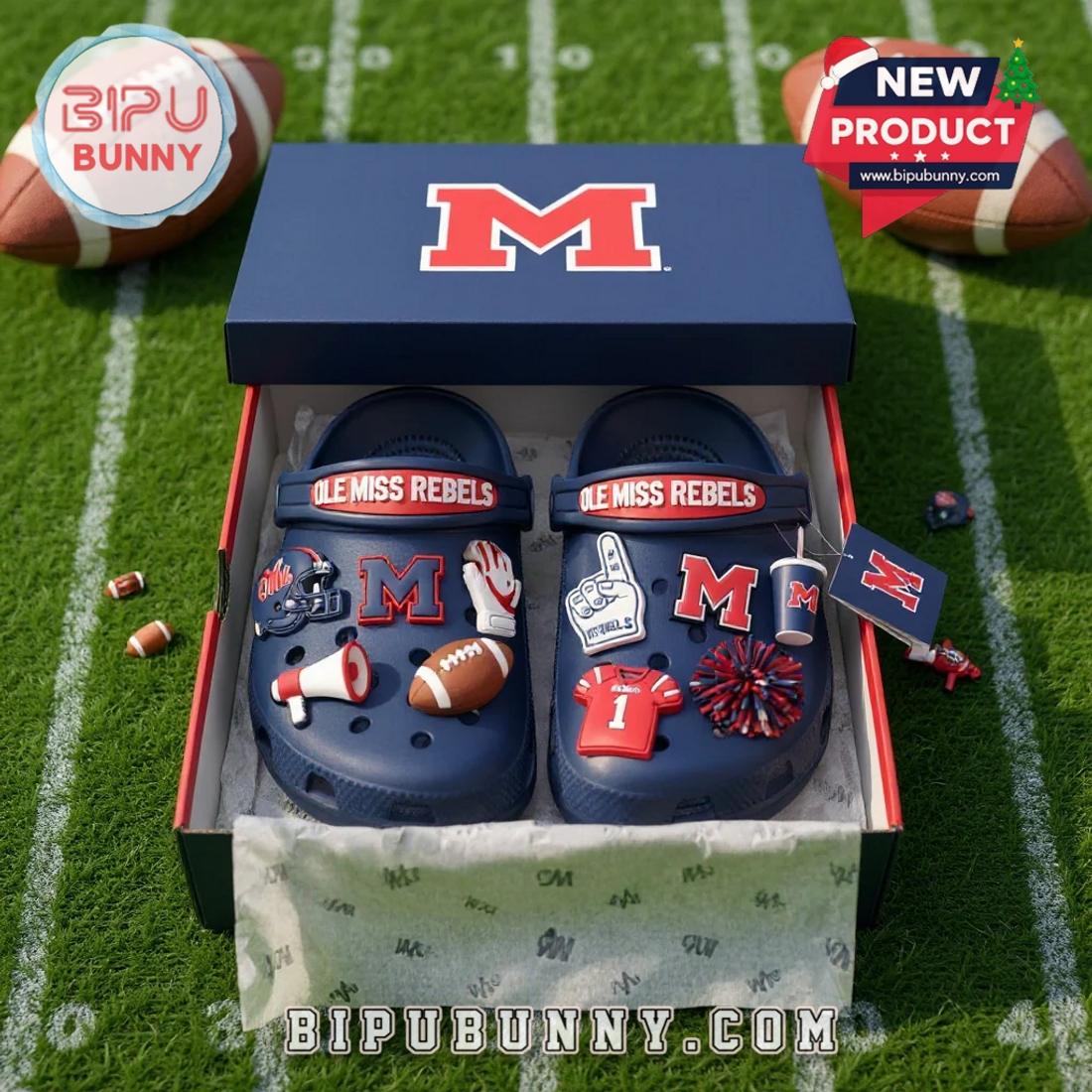 Ole Miss Rebels Football Crocs Crocband Ole Miss Rebels Football Crocs Crocband