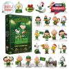 A holiday product display of the Oregon Ducks Advent Calendar 2025 with all its contents laid out, including detailed cartoon-style decorations and team-themed figures!