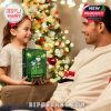 Father and daughter share a joyful exchange with the Oregon Ducks 2025 Advent Calendar as a gift, surrounded by festive decorations!