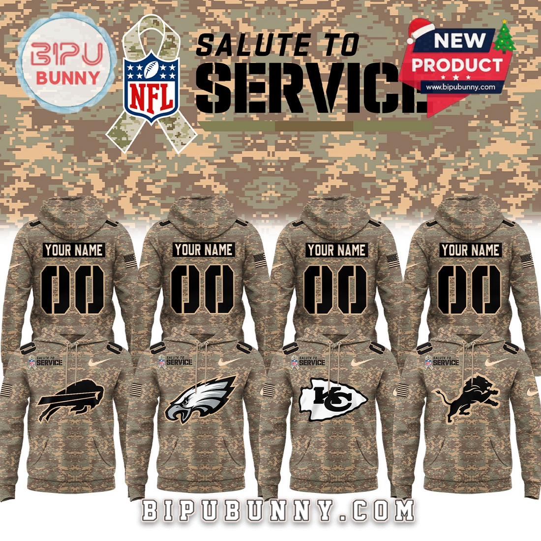 Personalized Team NFL Salute To Service 2025 Hoodie Personalized Team NFL Salute To Service 2025 Hoodie