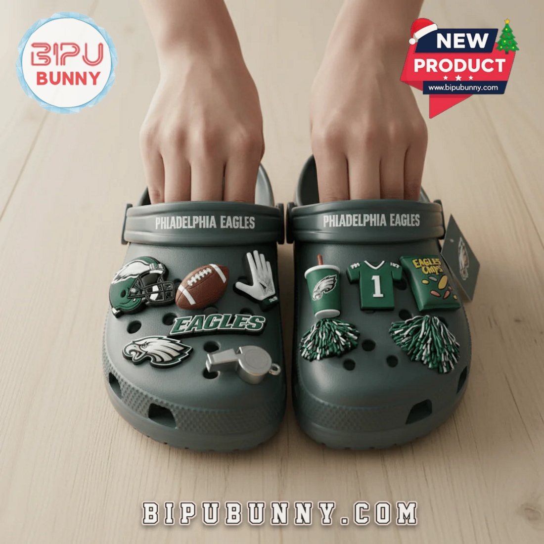 Philadelphia Eagles Football Crocs Clogs Philadelphia Eagles Football Crocs Clogs