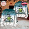 Side-by-side layout showing front and back designs of the Philadelphia Eagles Grinch Ugly Christmas Sweater with team and holiday details!
