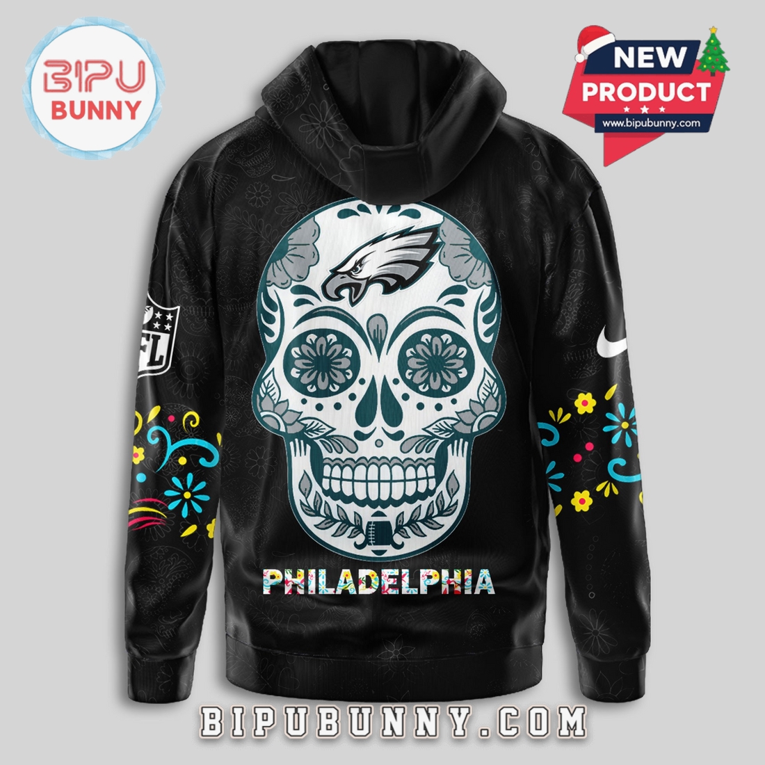 Philadelphia Eagles NFL Dia de los Muertos Limited Editions Hoodie Philadelphia Eagles NFL Dia de los Muertos Limited Editions Hoodie