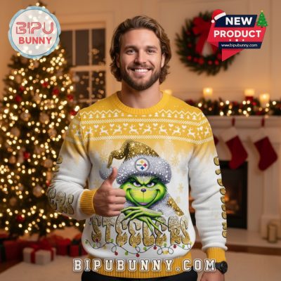 Pittsburgh Steelers Grinch Ugly Christmas Sweater 2025