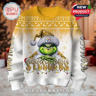 Pittsburgh Steelers Grinch Ugly Christmas Sweater 2025