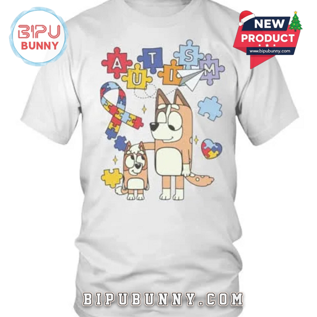 Retro Bluey Autism Limited Edition T-Shirt Retro Bluey Autism Limited Edition T-Shirt