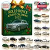 High-quality Advent calendar gift box for 2025 with collectible mini Rolls-Royce car ornaments, including 24 different models from various historic years, ideal for car enthusiasts!