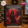 Collector-grade advent calendar showcasing a samurai warrior in traditional armor with a red sun backdrop, positioned in a holiday scene with Christmas tree lights!