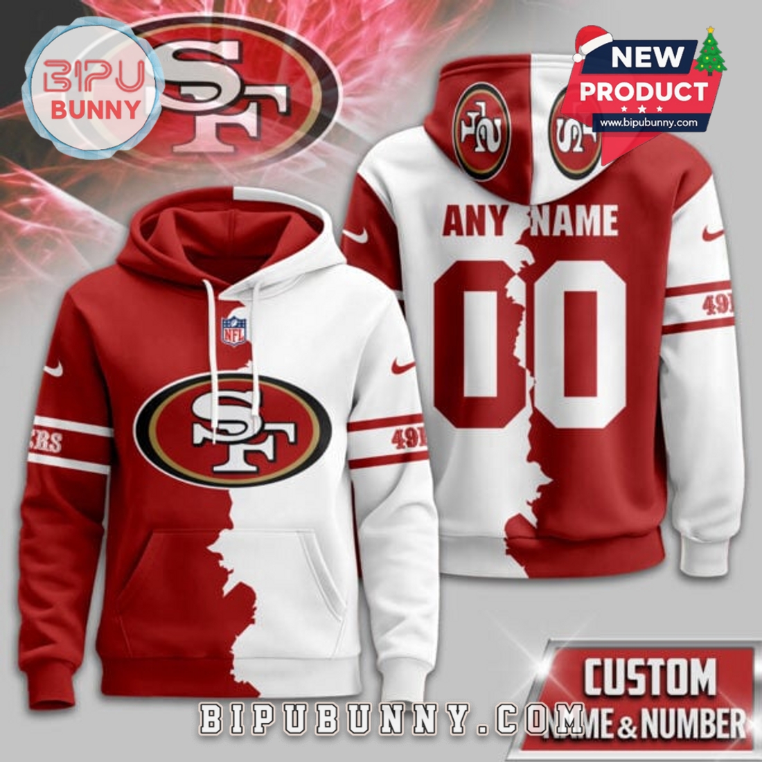 San Francisco 49ers 2025 Victory Split Hoodie San Francisco 49ers 2025 Victory Split Hoodie