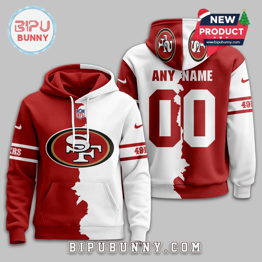 San Francisco 49ers 2025 Victory Split Hoodie San Francisco 49ers 2025 Victory Split Hoodie