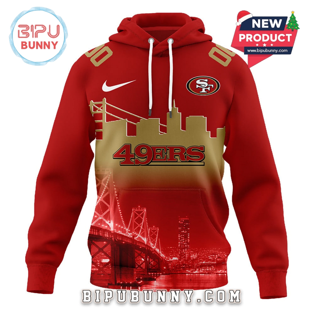 San Francisco 49ers Custom NFL Skyline Hoodie 2025 San Francisco 49ers Custom NFL Skyline Hoodie 2025