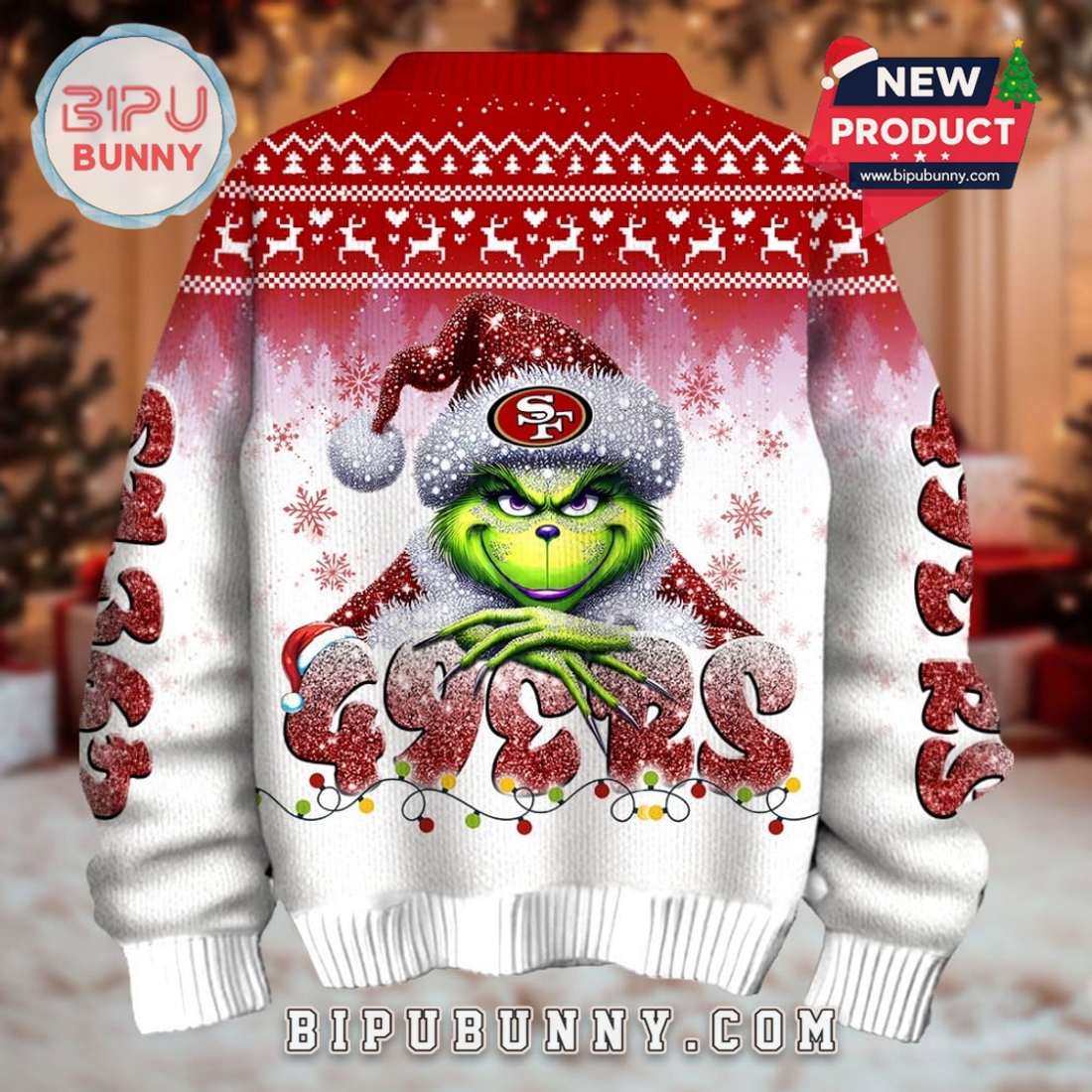 San Francisco 49ers Grinch Ugly Christmas Sweater 2025 San Francisco 49ers Grinch Ugly Christmas Sweater 2025