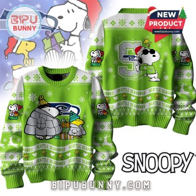 Seattle Seahawks NFL Peanuts Snoopy Ugly Sweater 2025