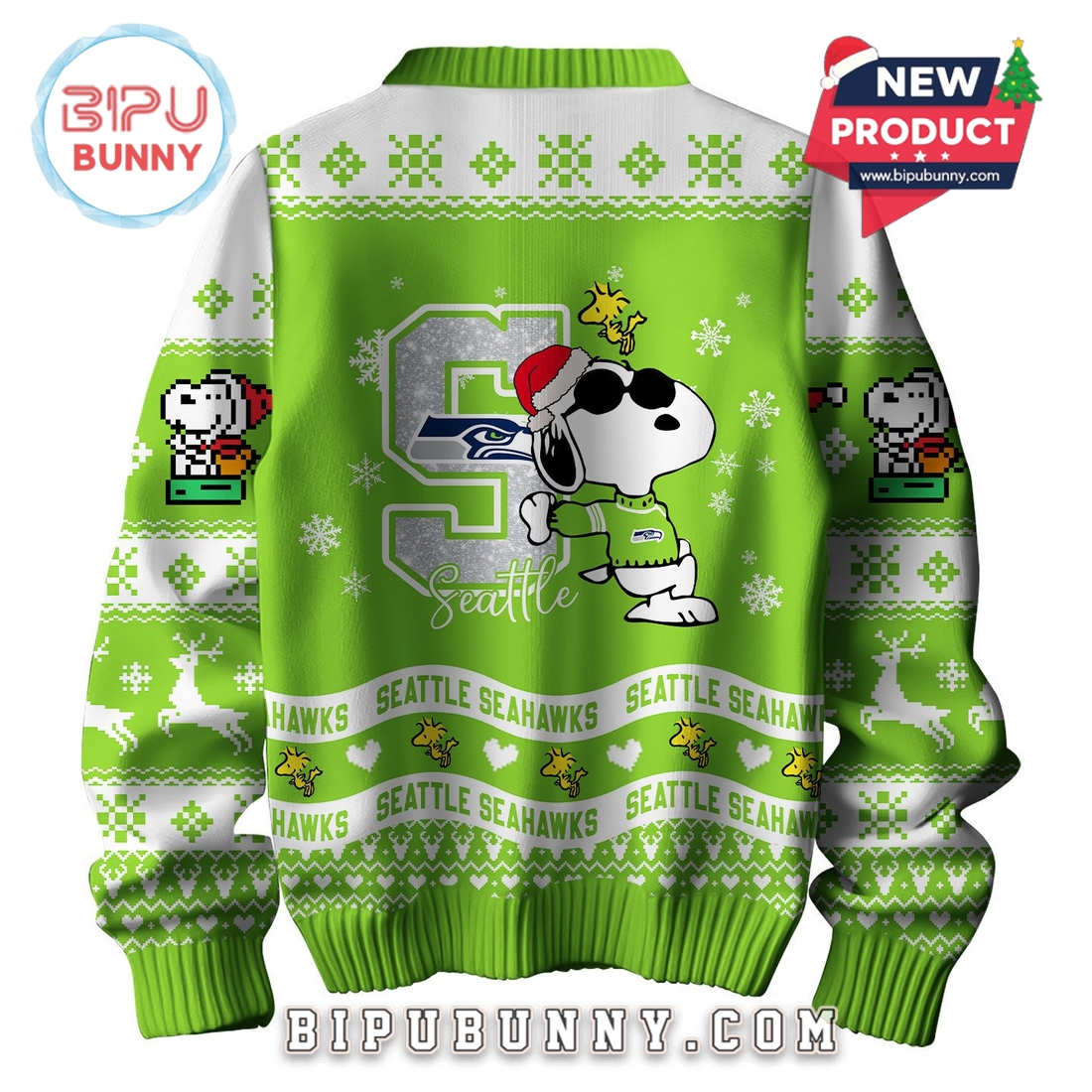 Seattle Seahawks NFL Peanuts Snoopy Ugly Sweater 2025 Seattle Seahawks NFL Peanuts Snoopy Ugly Sweater 2025