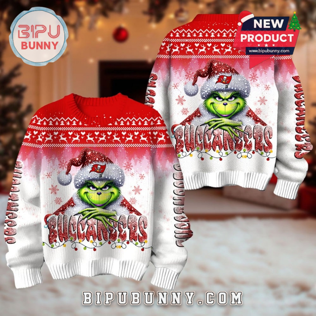 Tampa Bay Buccaneers Grinch Ugly Christmas Sweater 2025 Tampa Bay Buccaneers Grinch Ugly Christmas Sweater 2025