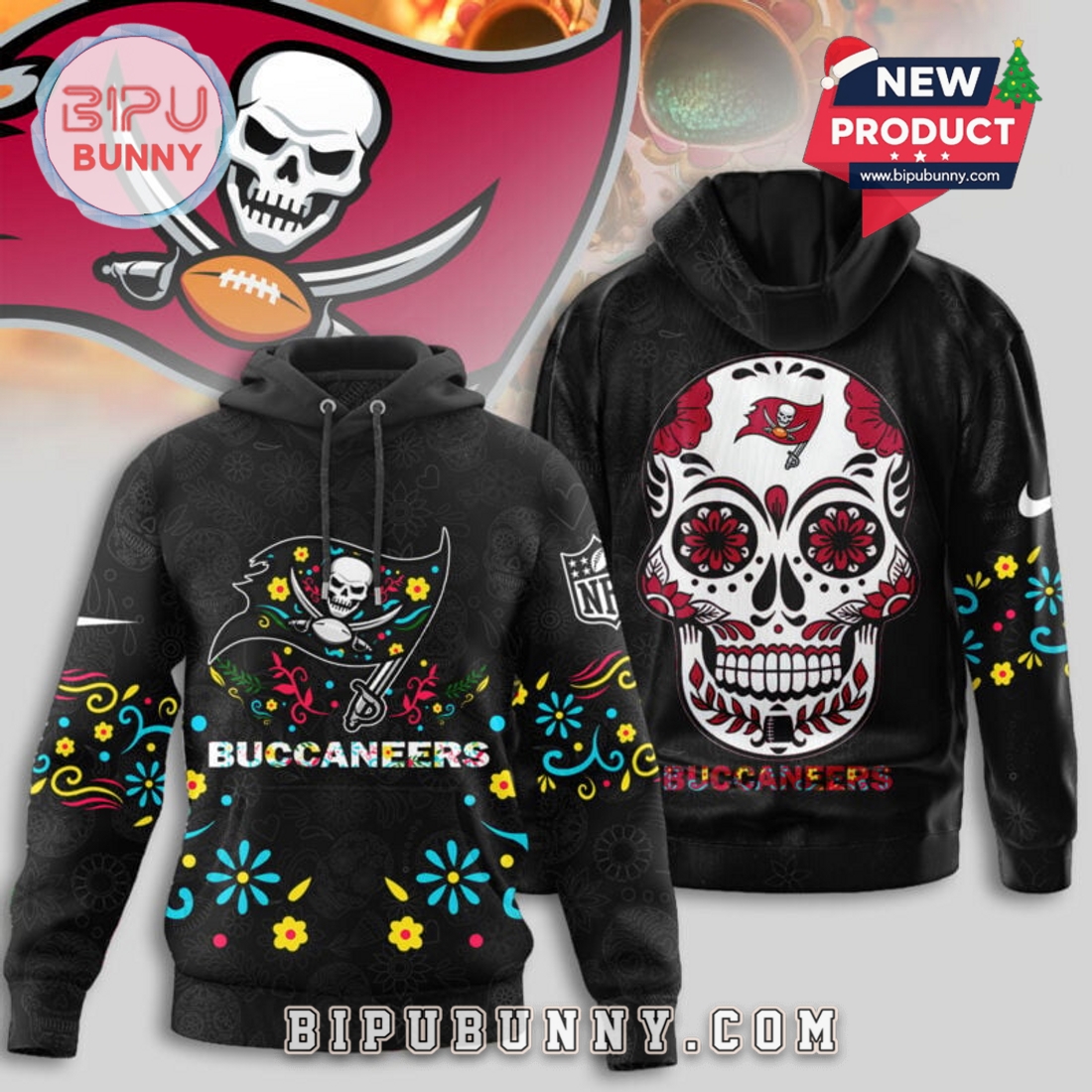 Tampa Bay Buccaneers NFL Dia de los Muertos Limited Editions Hoodie Tampa Bay Buccaneers NFL Dia de los Muertos Limited Editions Hoodie