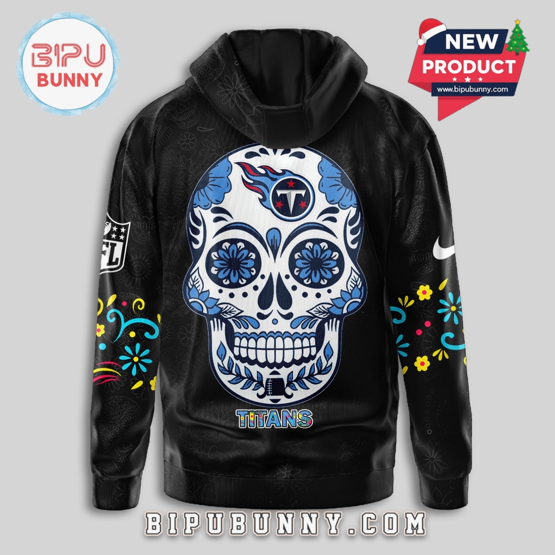 Tennessee Titans NFL Dia de los Muertos Limited Editions Hoodie Tennessee Titans NFL Dia de los Muertos Limited Editions Hoodie
