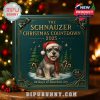 Elegant advent calendar design with classic holiday motifs and a cheerful schnauzer illustration, capturing the cozy Christmas spirit!