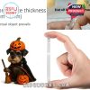 Visual comparison of a schnauzer dog ornament with spooky costume and strong acrylic build, ideal for decorating or gifting during the holidays!