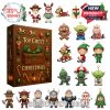 The Toy Chest Christmas box surrounded by colorful, whimsical ornaments including Santa versions of popular characters and toy-themed designs for festive decorating!