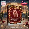 The USC logo shines from the center of the advent box surrounded by holiday patterns and college pride elements, set against a snowy outdoor stadium scene!