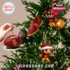 Christmas tree decked with USC memorabilia turned into ornaments, perfect for fans who want to show school pride during the holidays!