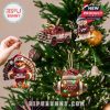 Decorative Christmas ornaments inspired by Virginia Tech’s mascot and sports culture hang on a holiday tree!