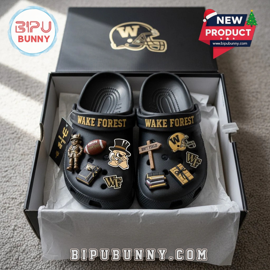 Wake Forest Demon Deacons Football Crocs Clogs Wake Forest Demon Deacons Football Crocs Clogs